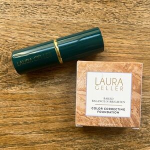 Laura Geller Color Correcting Foundation and Brush, new Medium color
